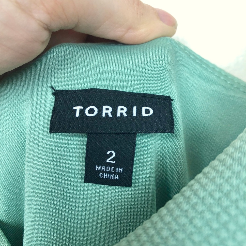 Torrid Green Skater Dress Size 2 - Picture 6 of 8